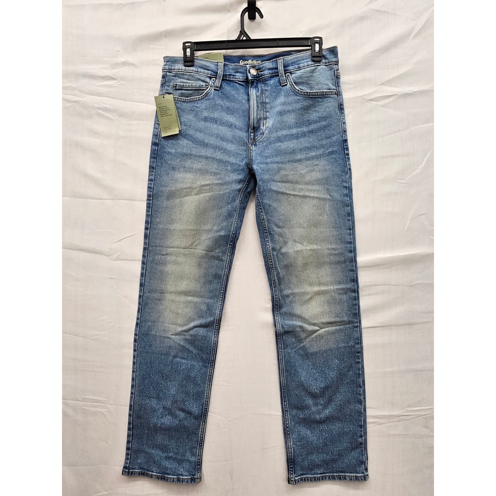 Goodfellow & Co Mens Slim Straight Leg Jeans Blue Cotton Blend Size 32x32